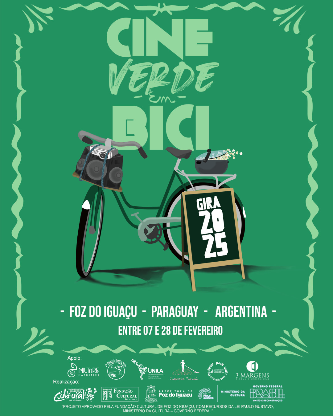 "Cine Verde em Bici" inicia su recorrido en la Aldea Iryapú