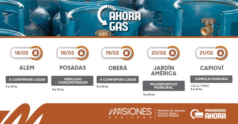 Ahora Gas sigue recorriendo Misiones con garrafas a precio bonificado: conocé el cronograma