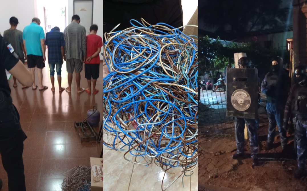 Detuvieron a cinco hombres por el robo de cables de la línea eléctrica de 33 KV que dejó sin luz a 25 mil usuarios de Iguazú