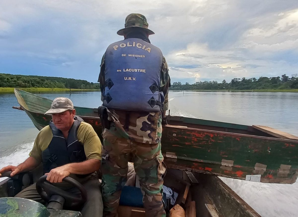 Exitoso operativo contra la pesca furtiva en el Lago Urugua-í: decomisan redes y embarcación