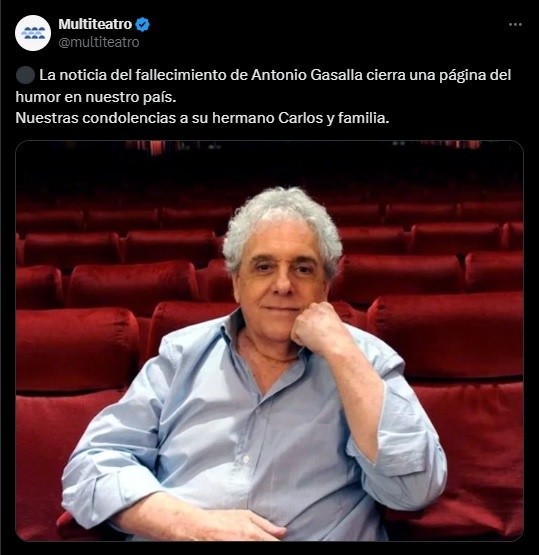 Murió el actor y humorista Antonio Gasalla