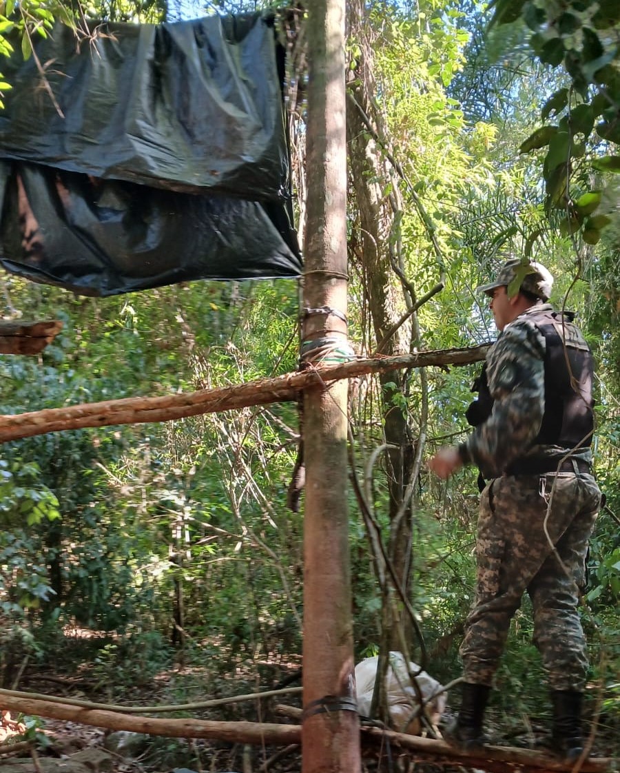 Policías ambientales desmantelaron dos campamentos ilegales de caza furtiva en Guaraypo