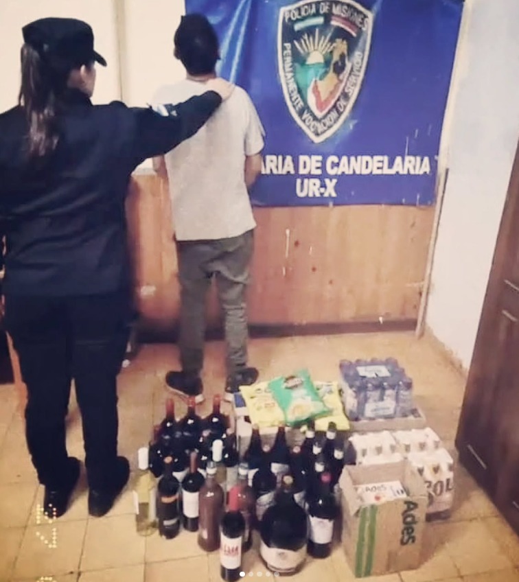 Delincuente arrestado tras robar bebidas alcohólicas en Candelaria
