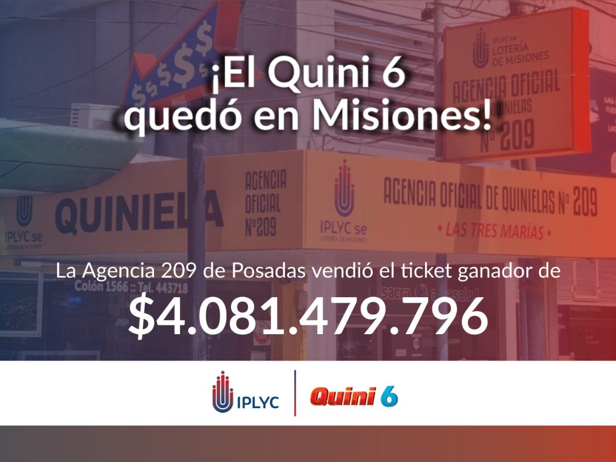 Quini 6 agencia 209 Posadas mayo 2025 - 1