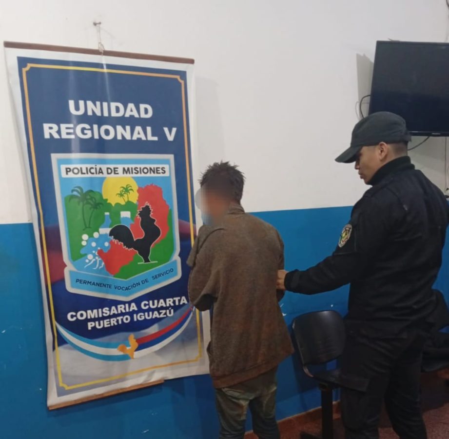 Delincuente con antecedentes fue detenido mientras intentaba robar un auto en Iguazú