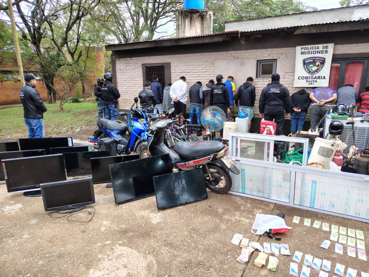 Desmantelaron red criminal en Posadas: hay 9 detenidos y 300 bienes robados incautados