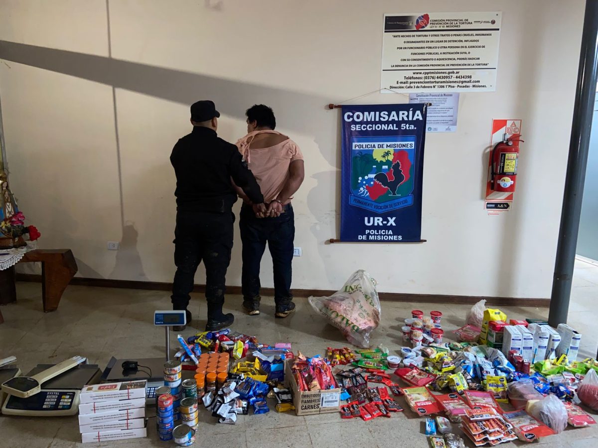 Ladrón robó en una despensa de Posadas y fue detenido