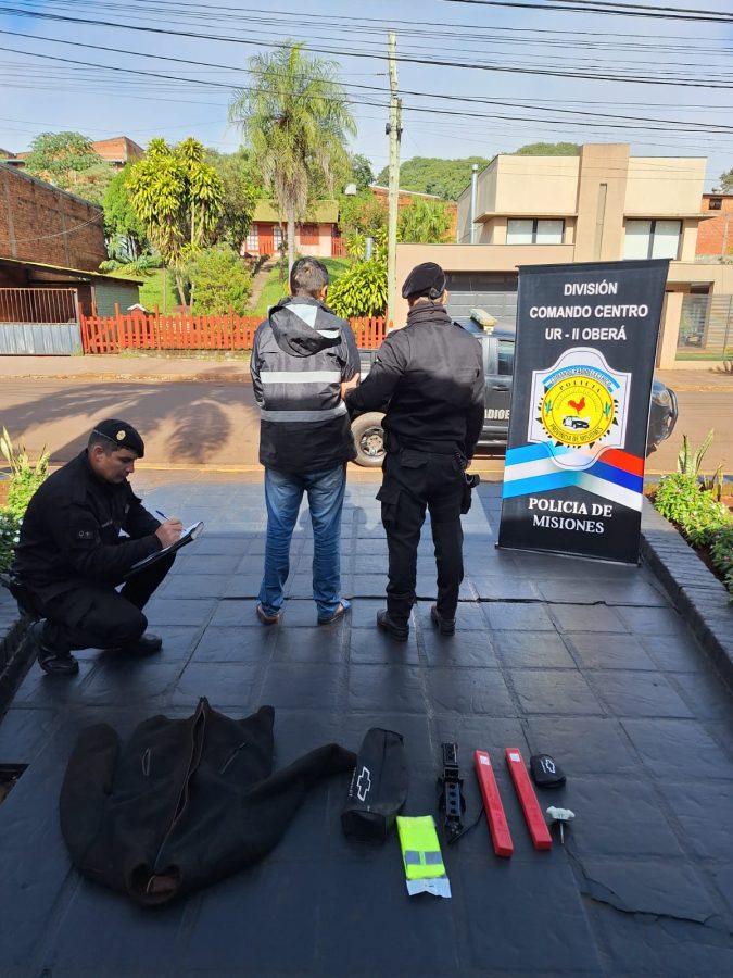 Por camaras del 911 reconstruyeron el recorrido y ubicaron el escondite de un ladron en Obera 1 - 1