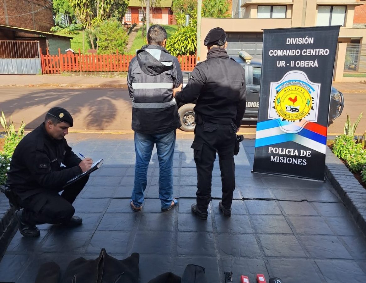 Por cámaras del 911 reconstruyeron el recorrido y ubicaron el escondite de un ladrón en Oberá