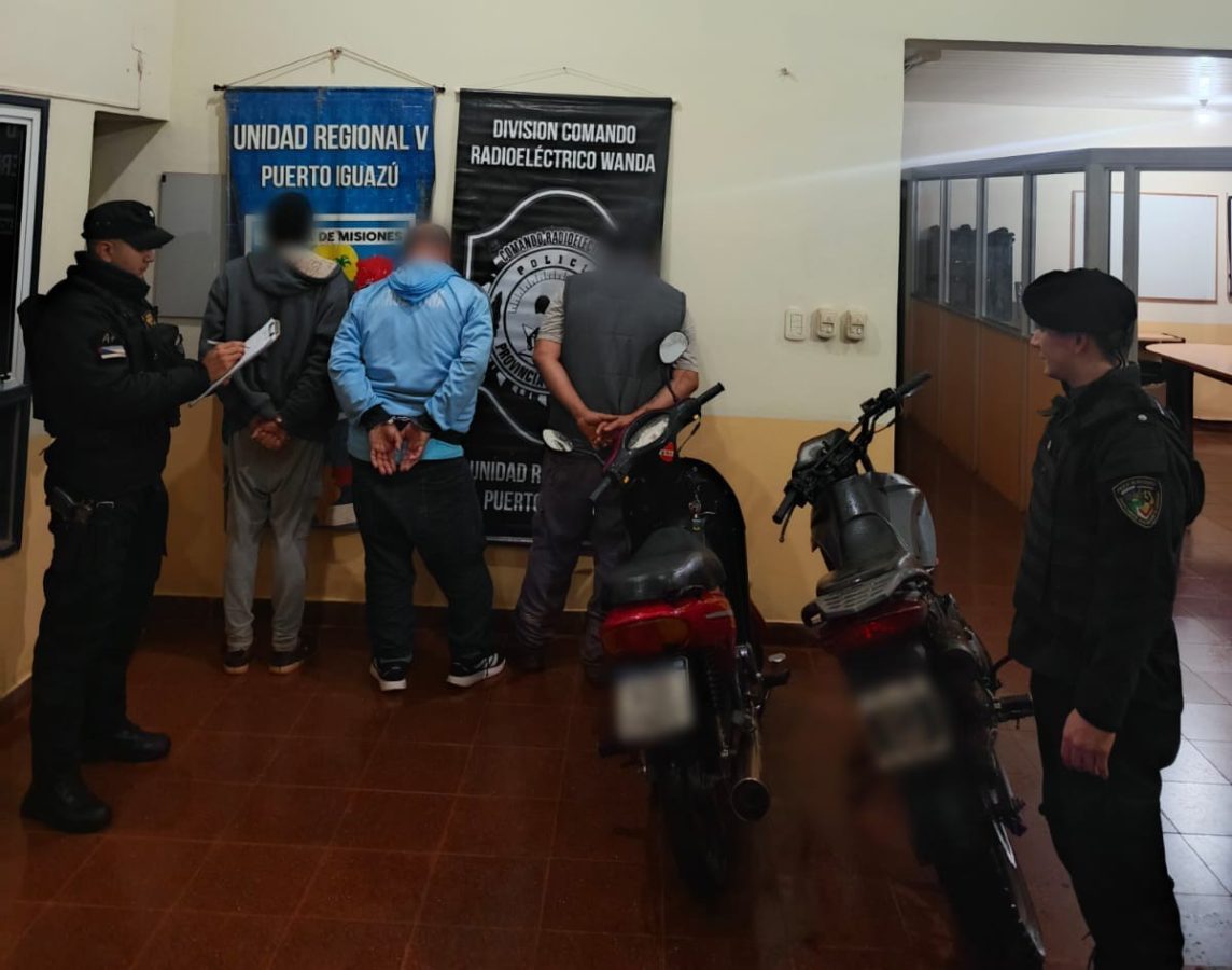 Detuvieron a tres hombres por ocasionar disturbios en estado de ebriedad en Wanda