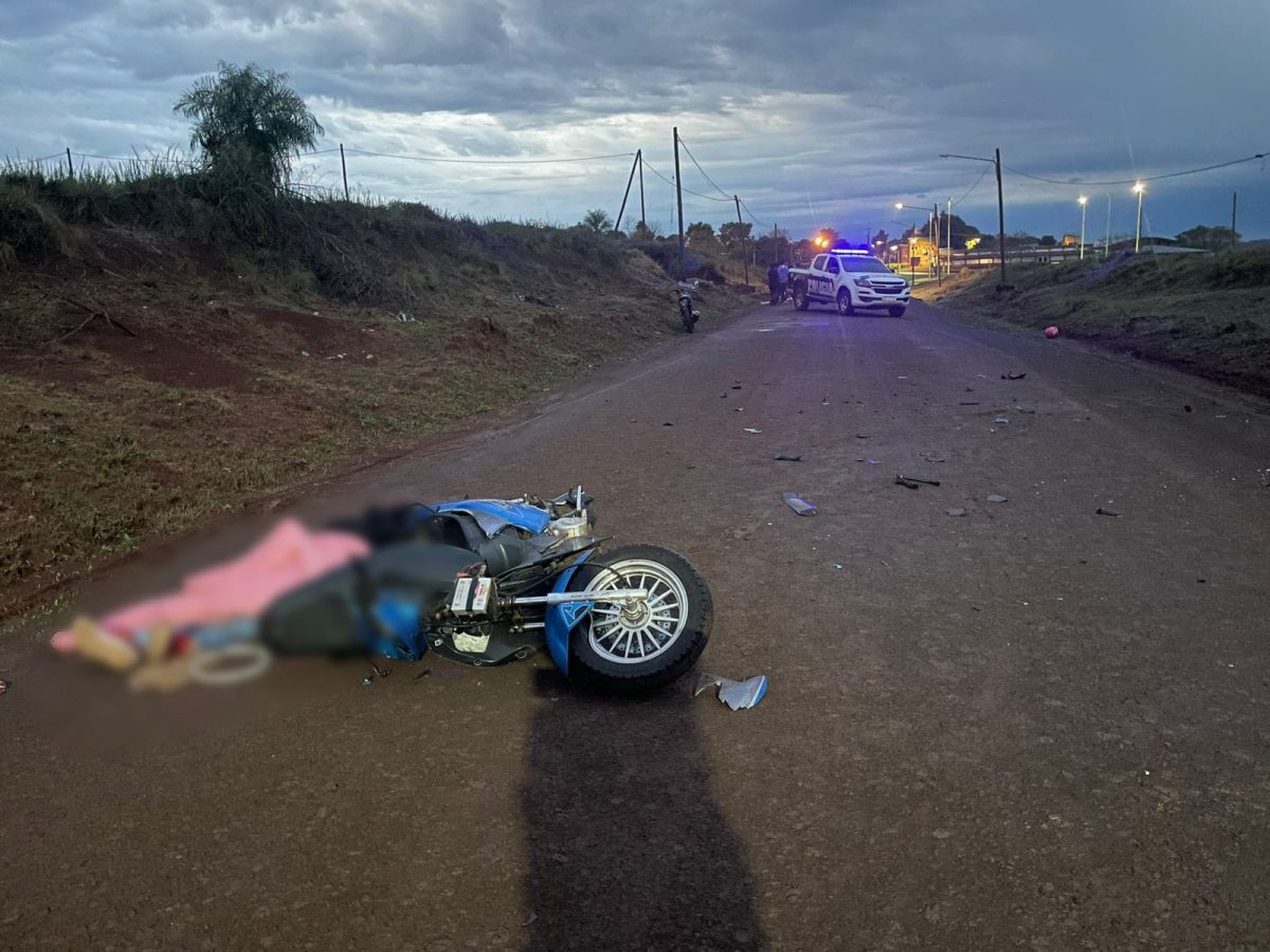 Un hombre falleció tras el choque entre dos motos en Apóstoles