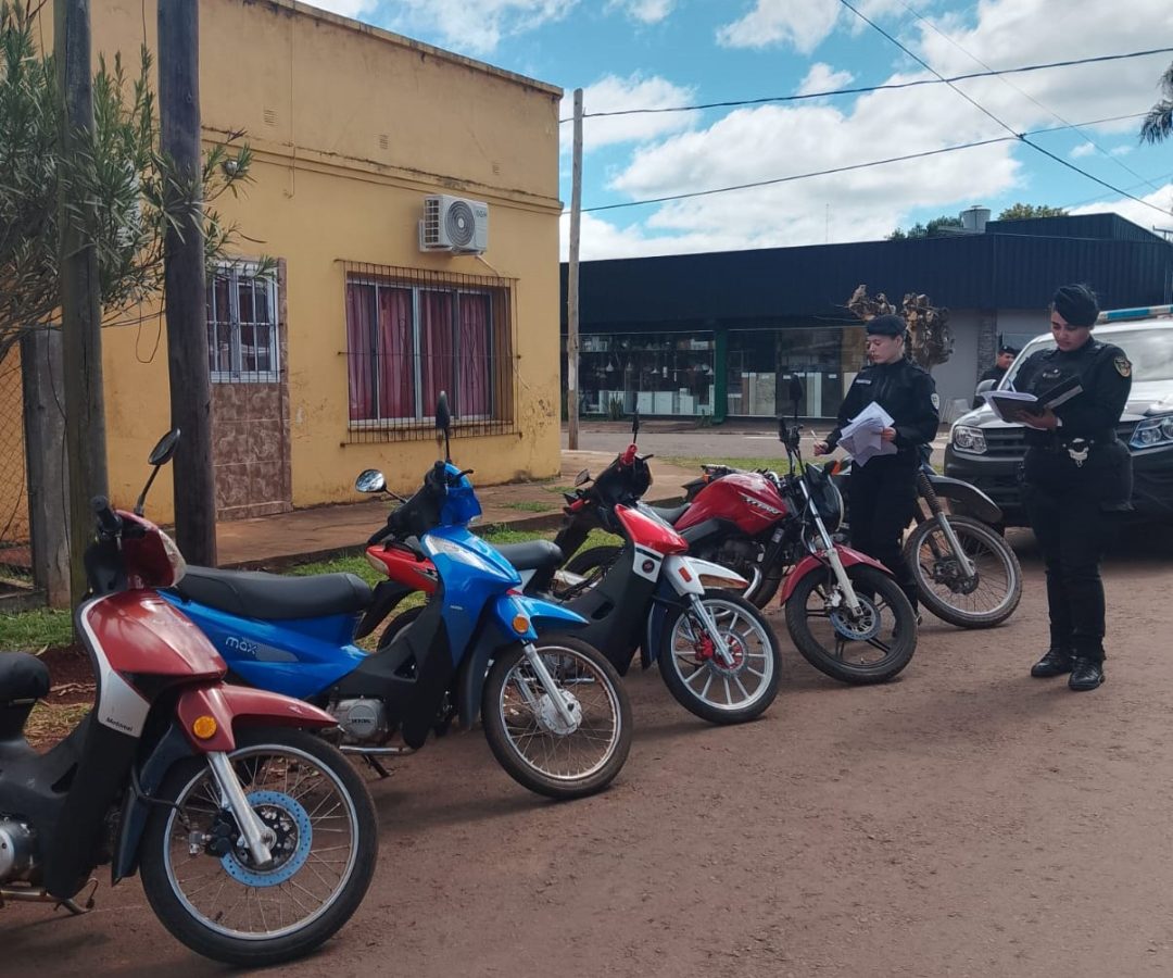 Jardín América: controles viales dejaron más de 20 motos secuestradas por irregularidades