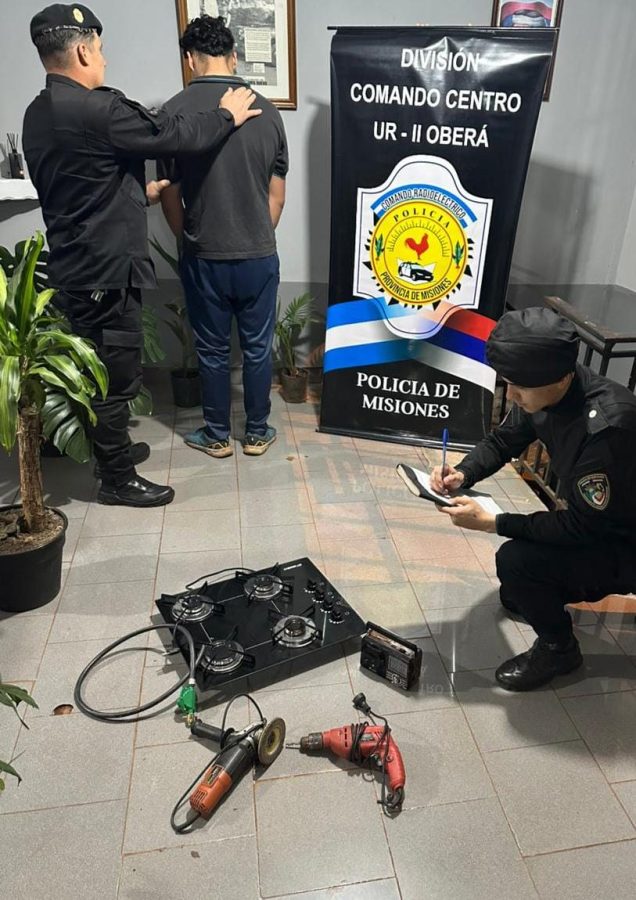 Recuperaron electrodomesticos robados y detuvieron a cuatro delincuentes tras operativos en Obera 1 - 1