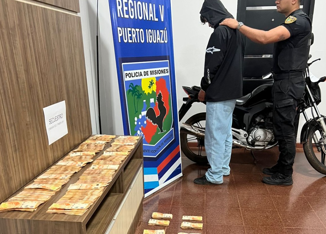 Iguazú: aprehendieron a un asaltante que robó millones y se compró una moto con el botín