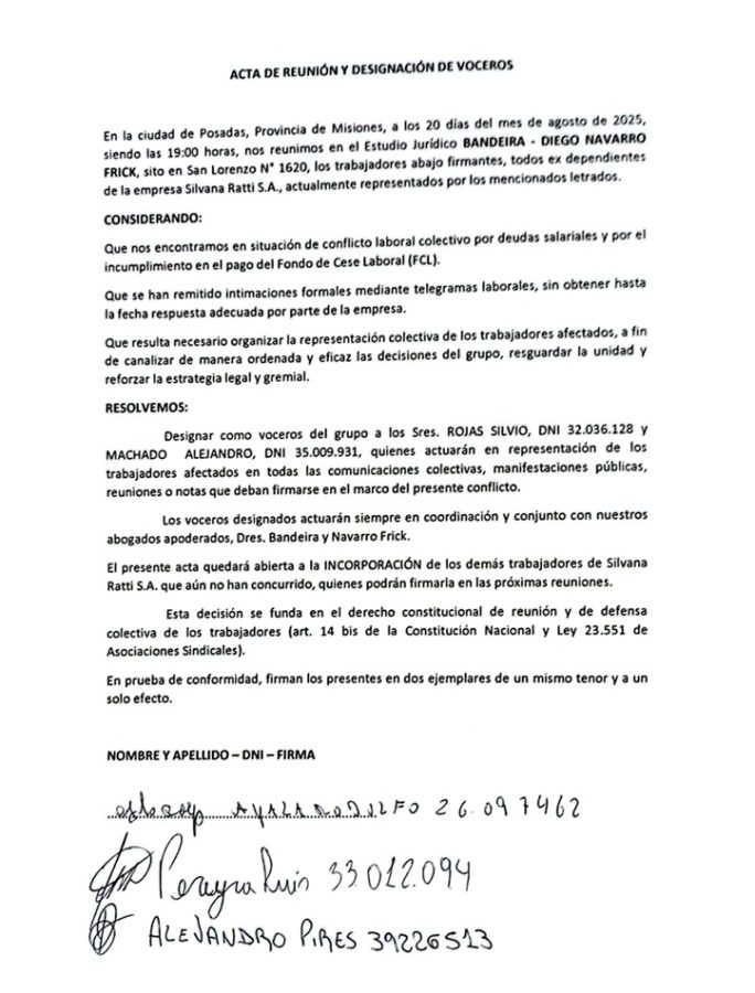Trabajadores de la constructora Silvana Ratti S.A. reclaman deudas salariales 1 2 - WhatsApp Image 2025 08 27 at 09.29.53 - 1
