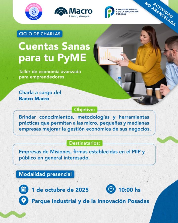El Parque Industrial de Posadas presenta el taller de economia Cuentas Sanas para tu PyME 2 - 3