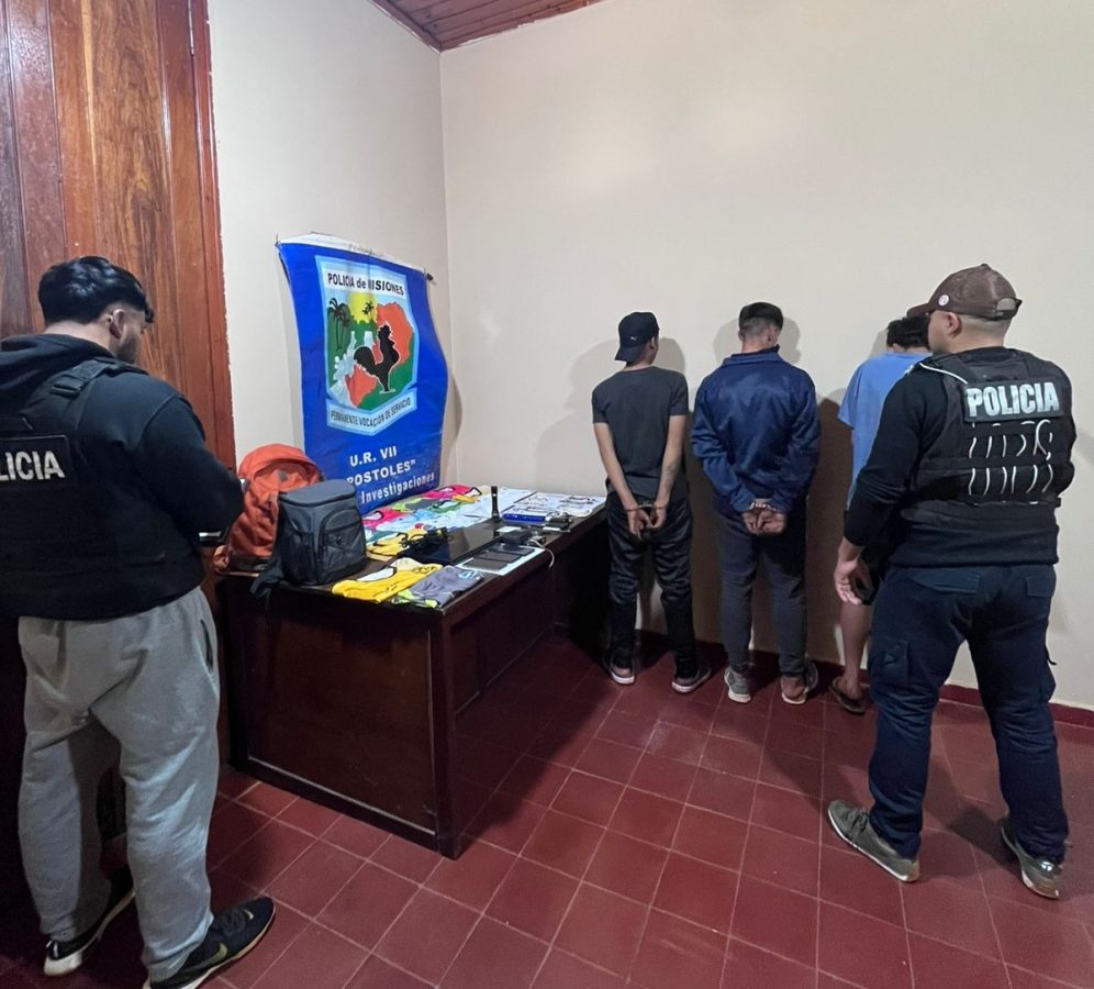 Tres ladrones capturados por un robo de joyas en Apóstoles