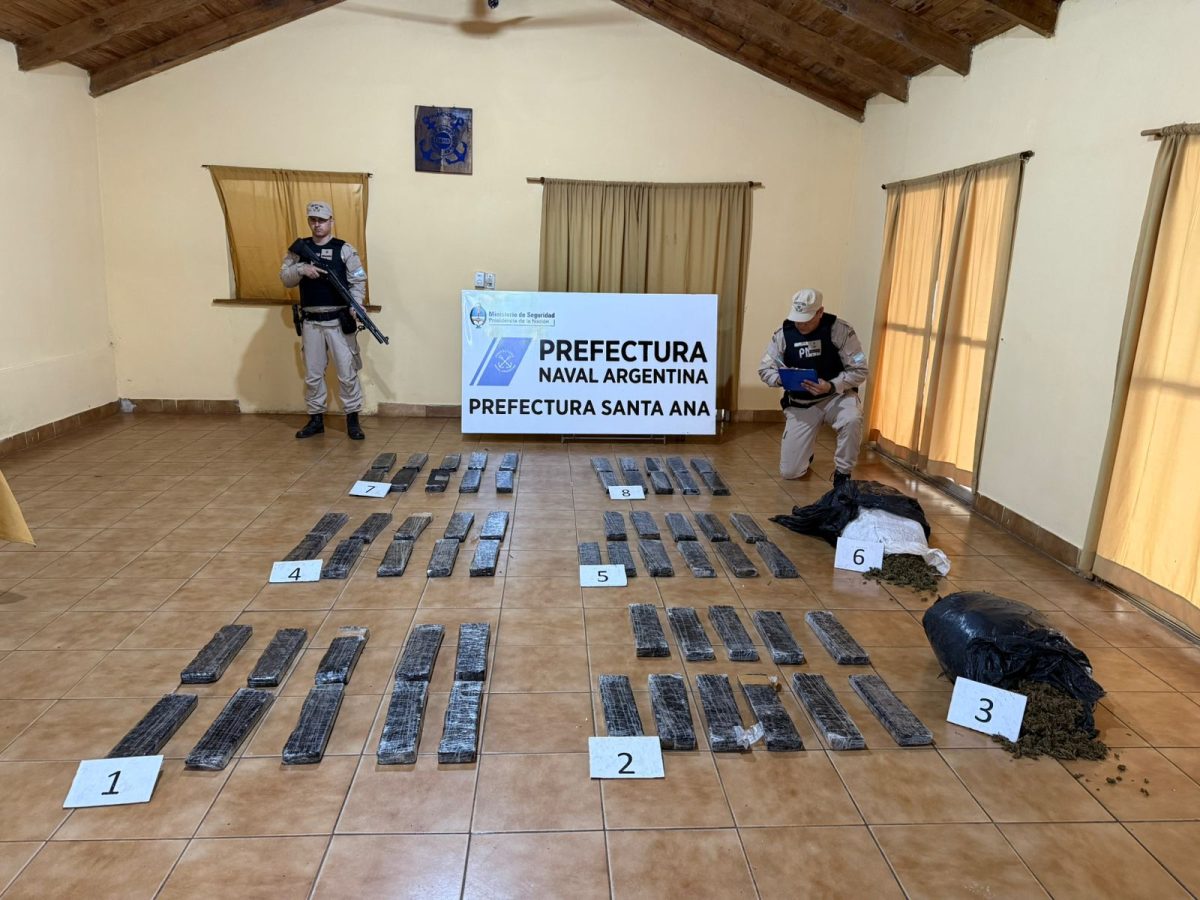 Prefectura secuestró en Candelaria marihuana valuada en más de $335 millones