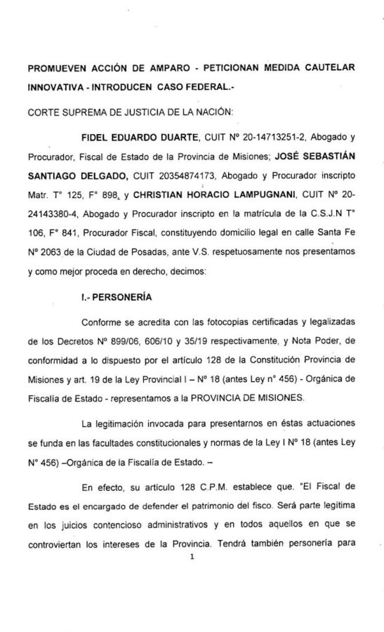 Passalacqua presentó un amparo para restituir pensiones por discapacidad suspendidas en Misiones 3 6 - passalacqua amparo 2 - 5
