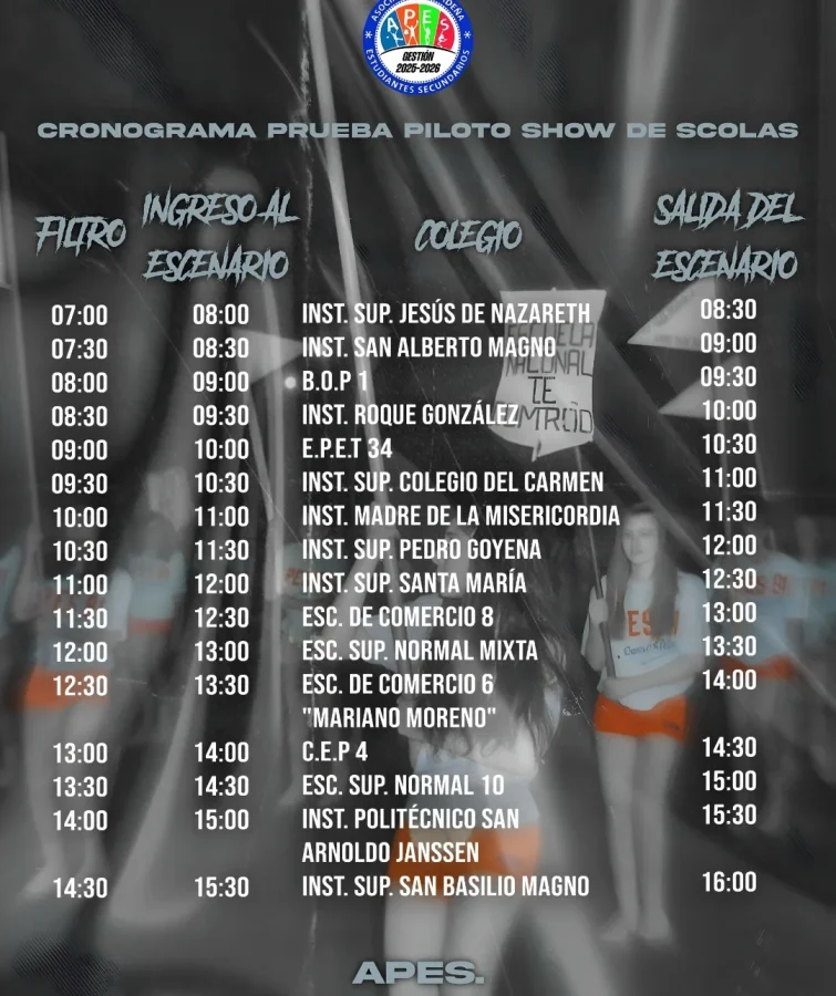 Inició la última prueba piloto previa al Show de Scolas de la Estudiantina 2025 en Posadas 1 2 - Inicio la ultima prueba piloto previa al Show de Scolas de la Estudiantina 2025 en Posadas 1 - 1