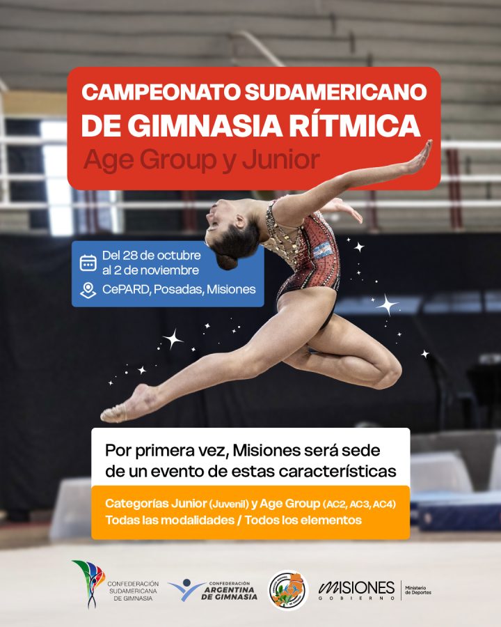 Misiones será sede del Campeonato Sudamericano de Gimnasia Rítmica 2 4 - Misiones sera sede del Campeonato Sudamericano de Gimnasia Ritmica 2 - 3