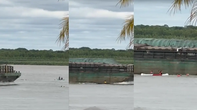 Corrientes: una travesía en el Paraná casi termina en tragedia por la aparición de un buque