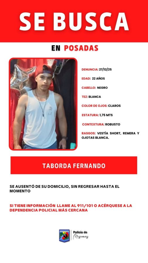 Activan protocolo de busqueda por la desaparicion de un hombre en Posadas 1 - 1