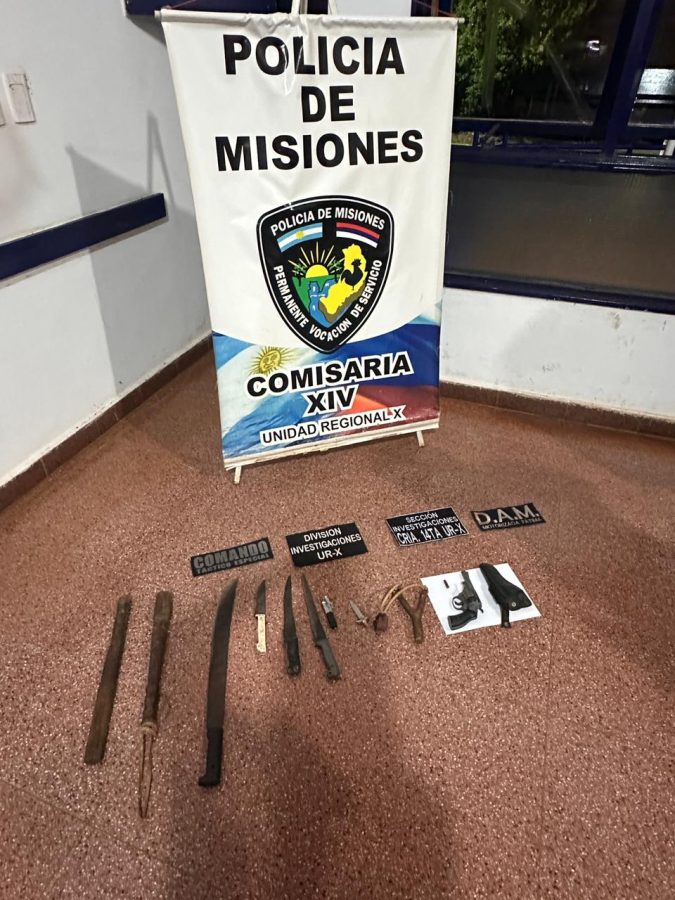 Dos detenidos y armas incautadas tras allanamiento por amenazas en Posadas 1 2 - Dos detenidos y armas incautadas tras allanamiento por amenazas en Posadas 2 - 1