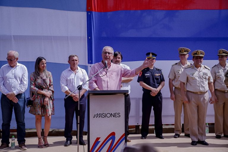 «Nos salvamos en comunidad y unidos», destacó Passalacqua en el acto por el 100° aniversario de Puerto Libertad