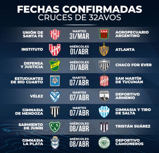 La Copa Argentina 2026 confirmó el cronograma completo de los 32avos de final 4 8 - La Copa Argentina 2026 confirmo el cronograma completo de los 32avos de final 2 - 7