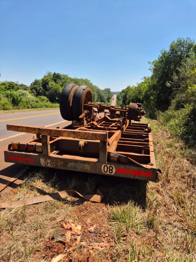 Caraguatay: un camión perdió el acoplado y la carga terminó en la banquina de la Ruta Nacional 12 1 2 - camion cargado 1 - 1
