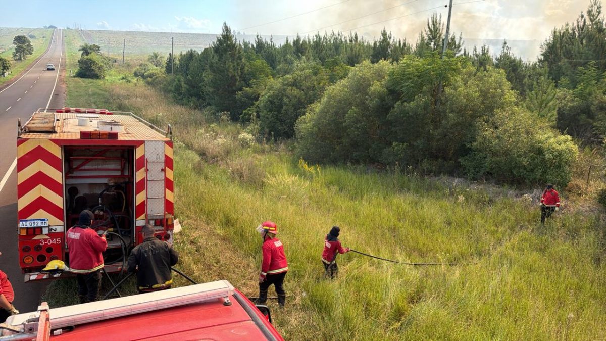 Intenso operativo para contener incendio entre el acceso a Posadas y el Hipódromo