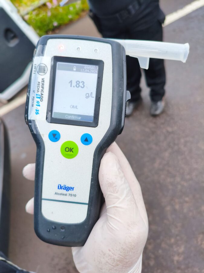 Despiste en la Ruta 12 conductor dio positivo con 183 gL de alcohol y fue detenido 3 - 1