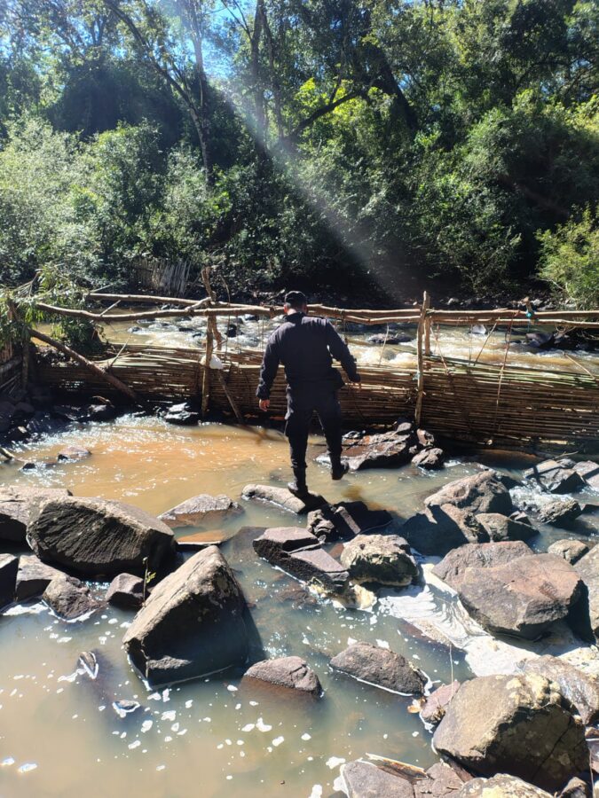 Desmantelan trampas ilegales para pesca en arroyos de Ruiz de Montoya 8 16 - trampas 8 - 15