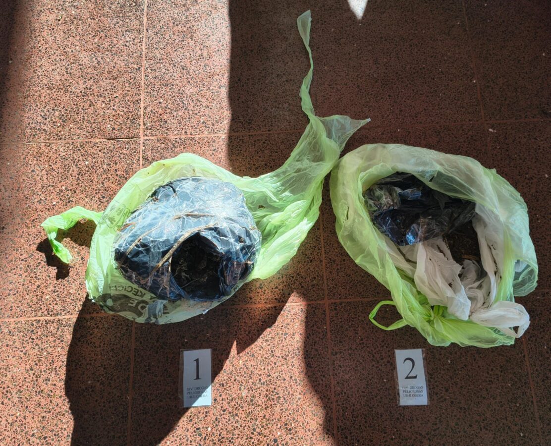 Oberá: discusión en la Terminal terminó con el secuestro de marihuana y una mujer detenida 1 2 - obera detenida 2 - 1