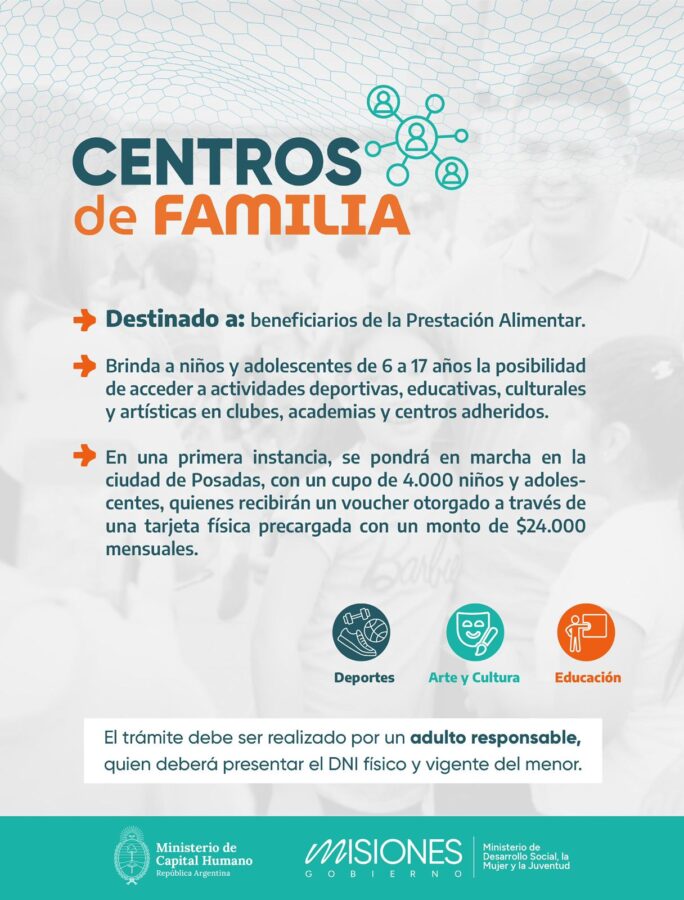 Ya están abiertas las inscripciones al programa Centros de la Familia 1 2 - program 1 - 1