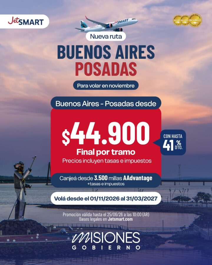 Passalacqua anunció una nueva conexión aérea entre Posadas y Buenos Aires: "Más turismo y trabajo para los misioneros" 1 2 - nueva ruta - 1