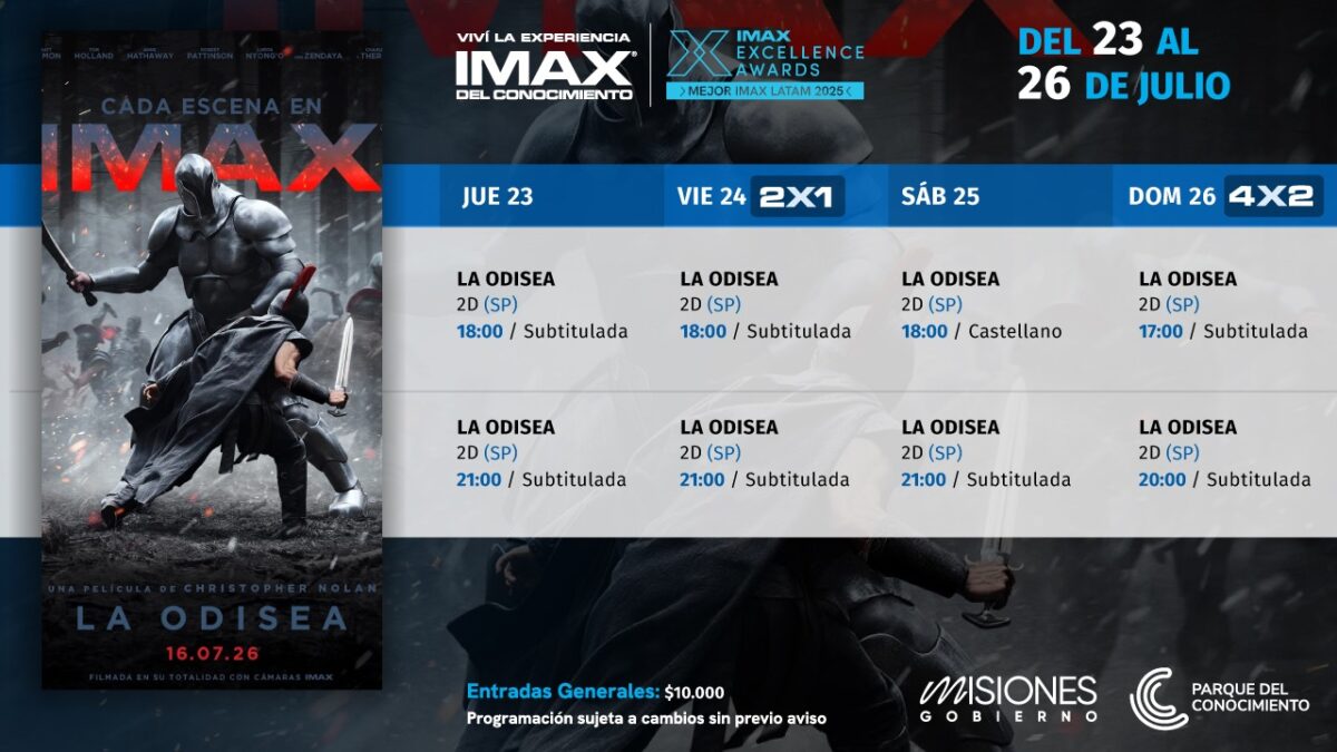 "La Odisea" continúa en las pantallas del Imax del Conocimiento 1 2 - Cartelera IMAX 2 - 1