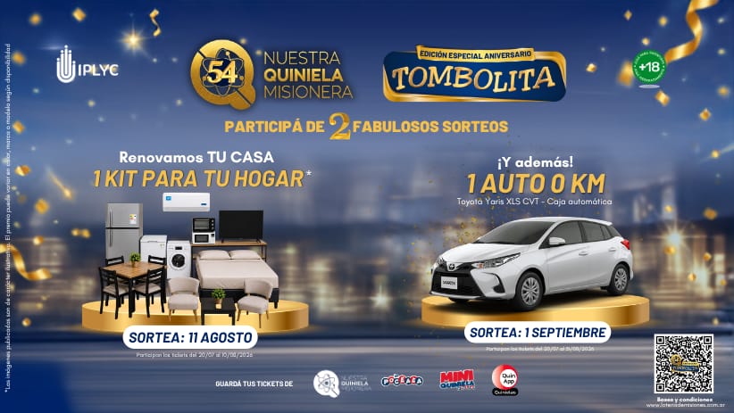 Tombolita Aniversario - 54 años de Nuestra Quiniela Misionera - 1