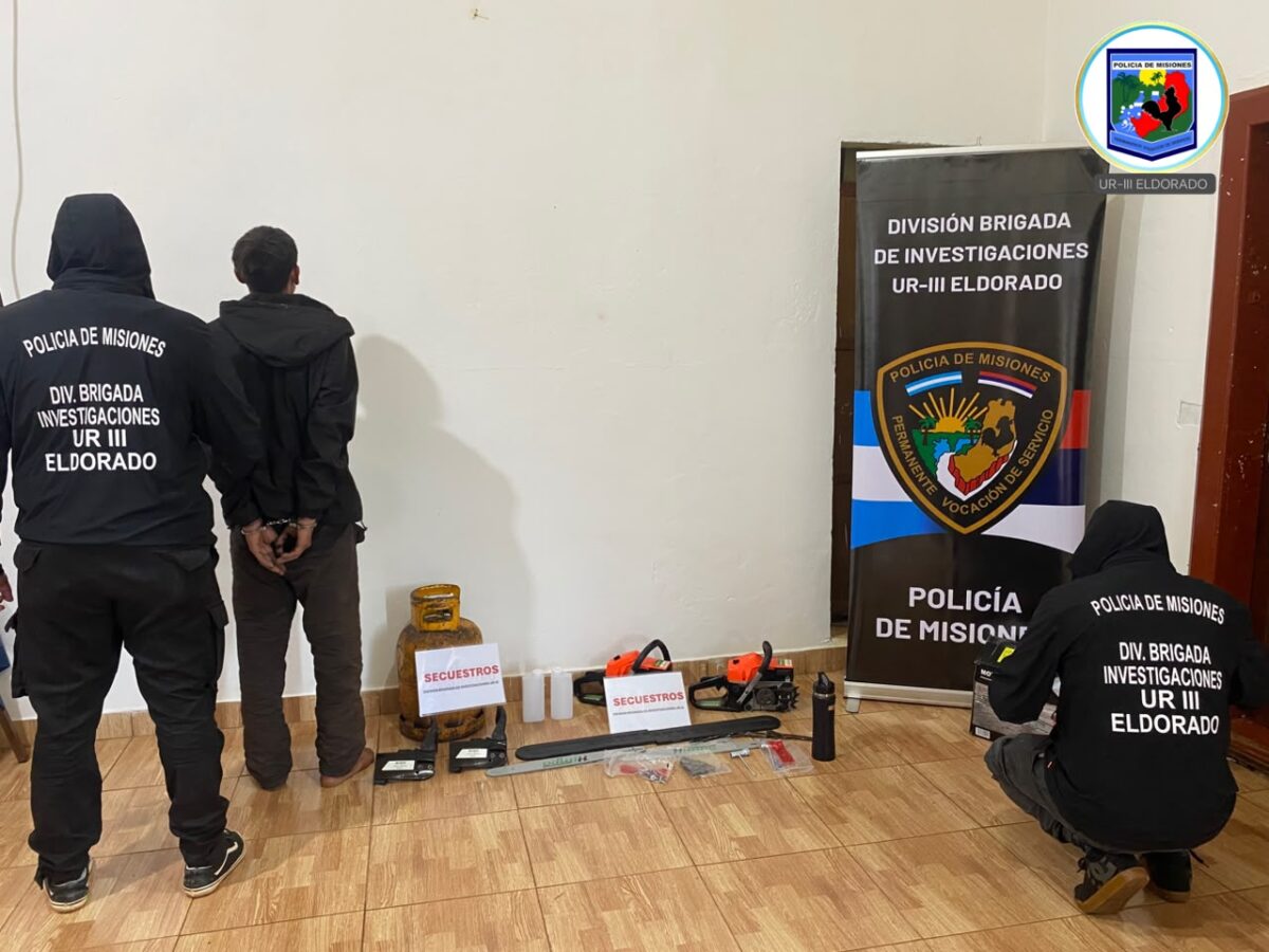 Investigadores capturaron a un delincuente tras robar a tres comercios y una vivienda en Eldorado