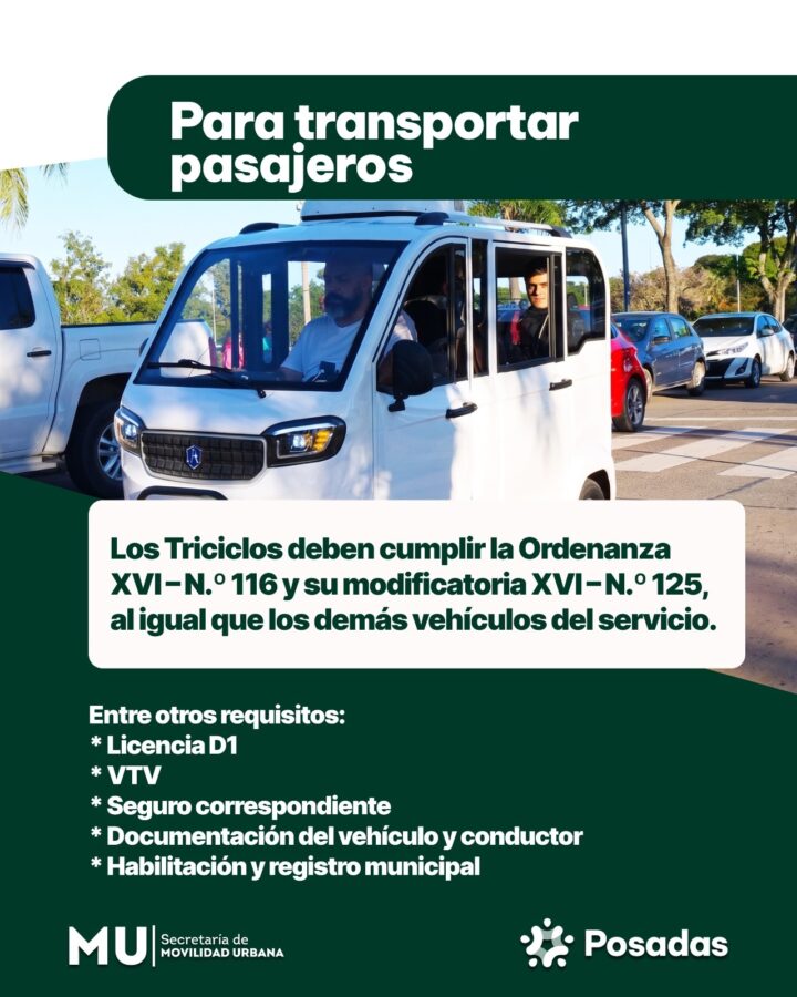 Los triciclos cabinados pueden circular en Posadas, pero todavía no están habilitados para transportar pasajeros 3 6 - WhatsApp Image 2026 08 13 at 11.33.49 - 5