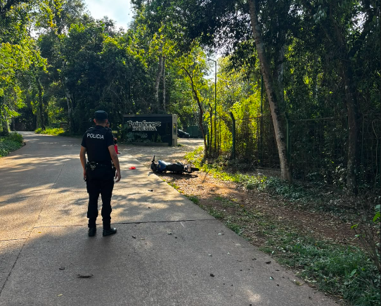 Iguazú: mociclista se fracturó el cráneo y está internado en grave estado tras un despiste