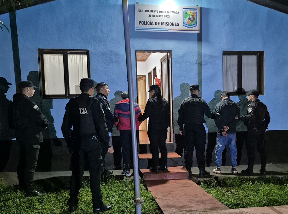 Ocho detenidos en distintos operativos policiales por robos, violencia y disturbios en Misiones