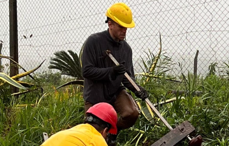 Temporal en Misiones: Energía de Misiones trabaja para restablecer el servicio en Roca, Santo Pipó y Corpus 1 2 - trabajos energia de misiones 3 - 1