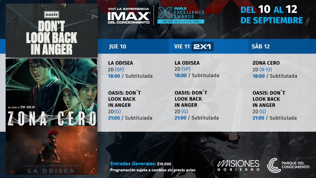 Cartelera IMAX 10al12 - 5