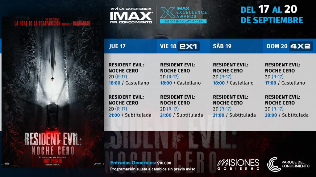 Pocas balas, demasiados zombis: "Resident Evil: noche cero" llega al IMAX 1 2 - Cartelera IMAX resident - 1