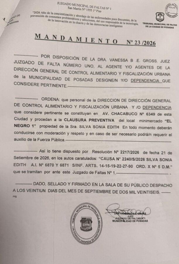 Clausura de un minimercado en Posadas: la Municipalidad denunció irregularidades sanitarias y una agresión 8 16 - Clausura de un minimercado en Posadas la Municipalidad denuncio irregularidades sanitarias y una agresion 6 - 15