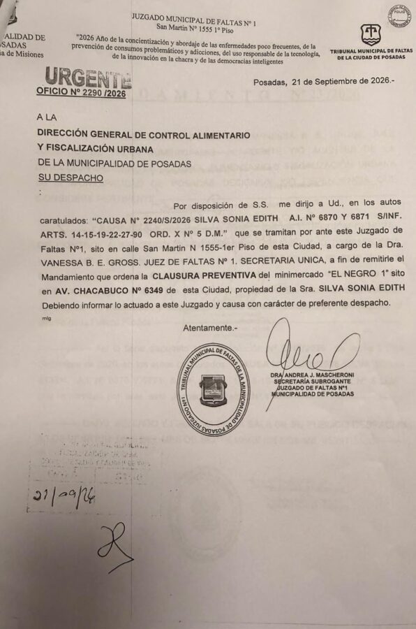 Clausura de un minimercado en Posadas: la Municipalidad denunció irregularidades sanitarias y una agresión 7 14 - Clausura de un minimercado en Posadas la Municipalidad denuncio irregularidades sanitarias y una agresion 7 - 13