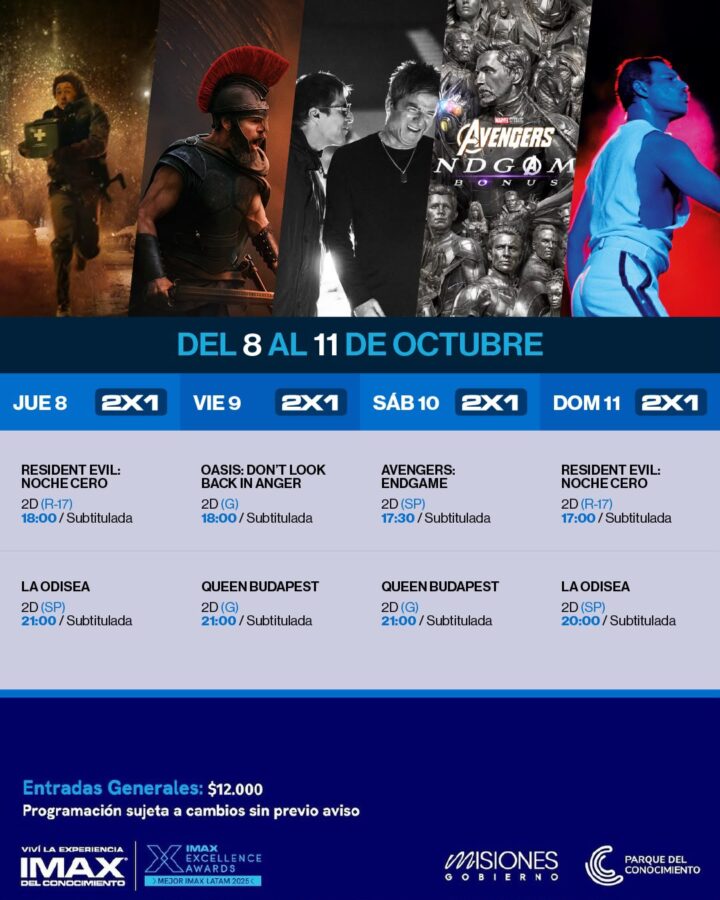Cartelera IMAX 8 11 - 1