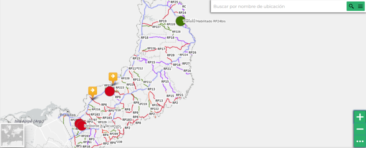 Fenómeno "Súper Niño": Misiones habilitó una plataforma para monitorear el estado de rutas y caminos 1 2 - El Super Nino provoca danos y mantiene interrumpidos tres puntos de la red vial en Misiones - 1